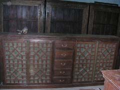 5 drawer wooden sideboard