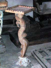 wooden telephone stand