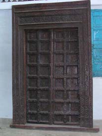 antique door with frame
