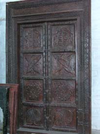 antique door with frame