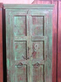 wooden old door almirah