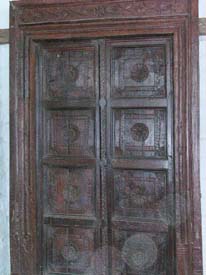 antique door with frame