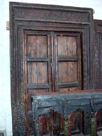 antique door with frame