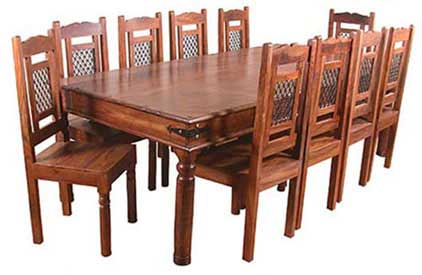 wooden dining table set