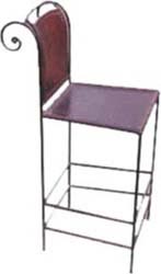 iron leather bar chair