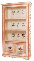 wooden painted bookshelf