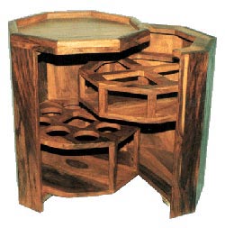wooden wine rack