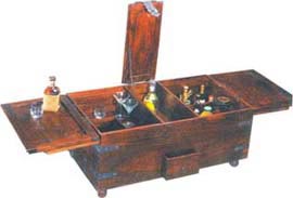 wooden box winerack